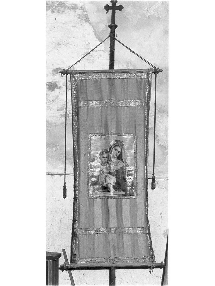 Madonna con Bambino (stendardo processionale) - manifattura marchigiana (sec. XIX)