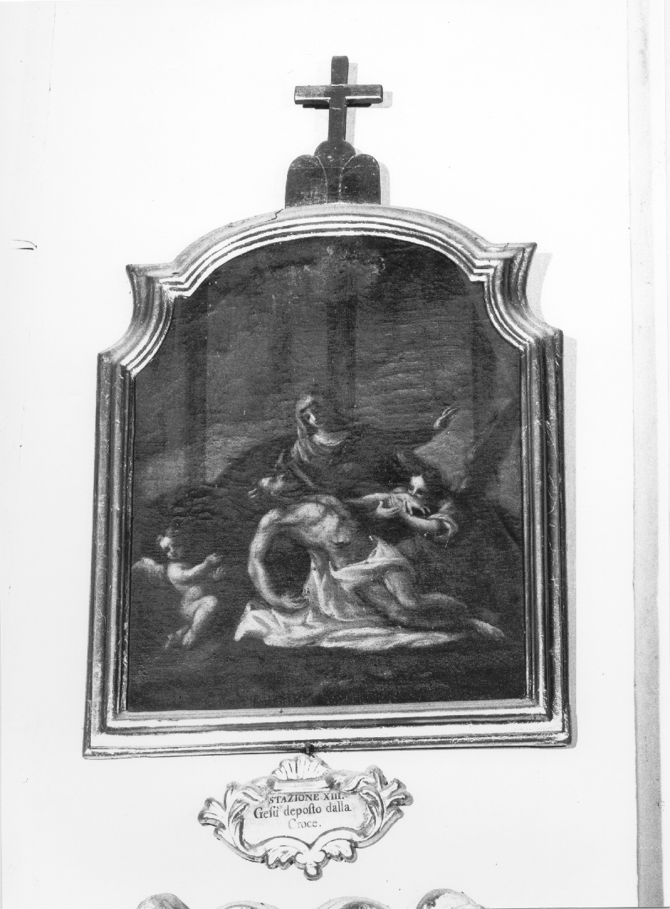 stazione XIII: Gesù deposto dalla croce (dipinto, ciclo) - ambito marchigiano (sec. XVIII)