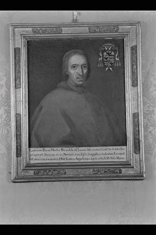 ritratto del cardinale Ludovico Pico della Mirandola (dipinto) - ambito marchigiano (sec. XVIII)