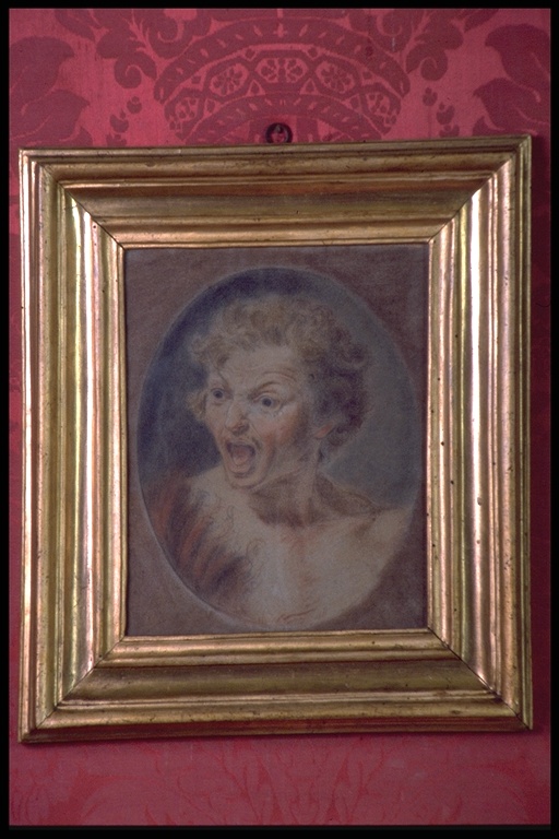 volto di satiro (dipinto, elemento d'insieme) - ambito marchigiano (seconda metà sec. XIX)