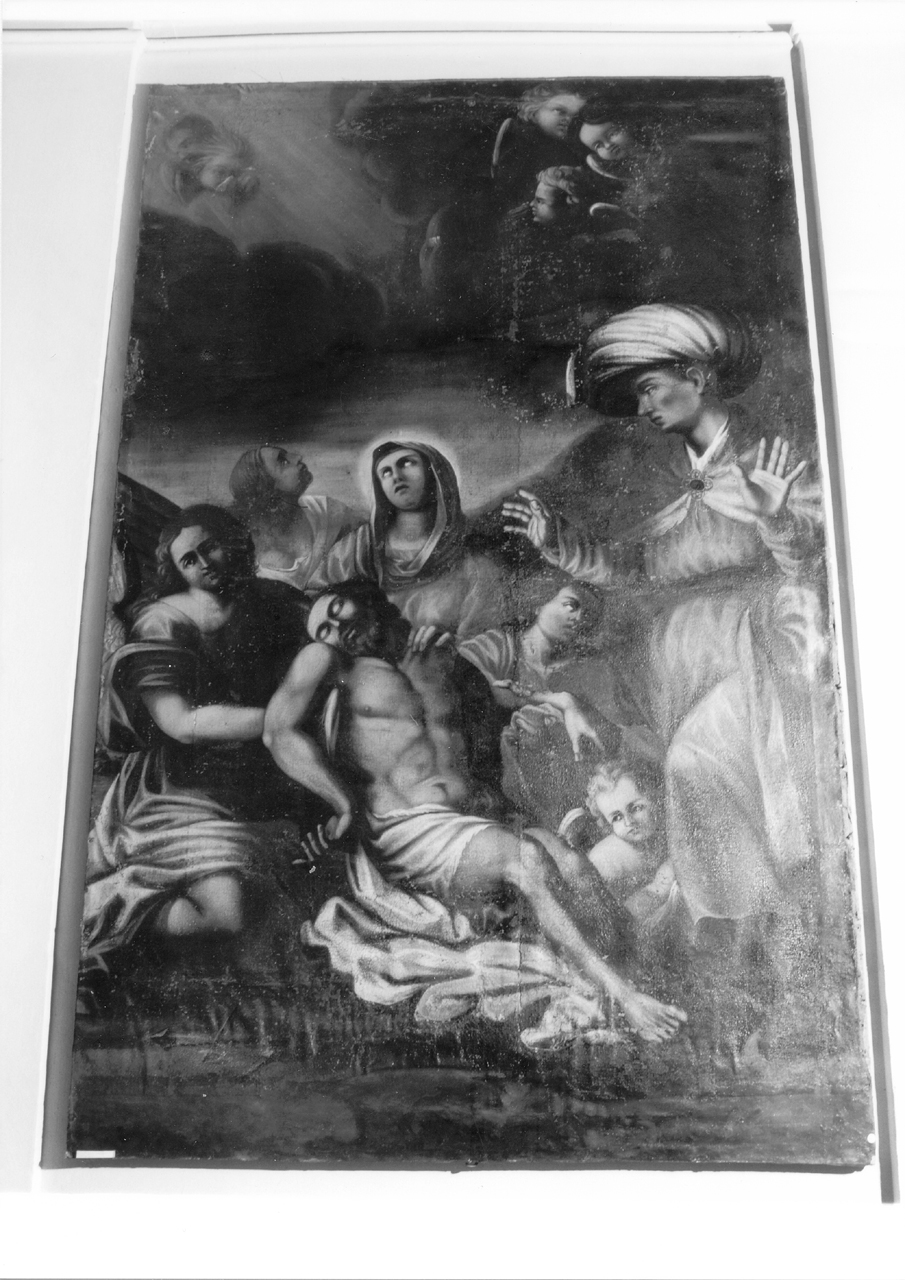 deposizione di Cristo nel sepolcro (dipinto) - ambito marchigiano (sec. XVIII)