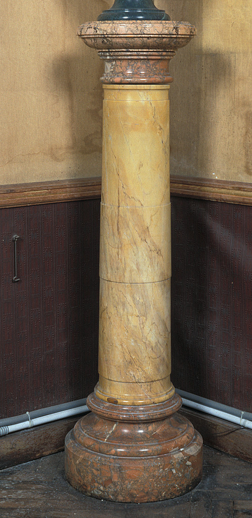 colonna, elemento d'insieme - bottega marchigiana (seconda metà sec. XIX)