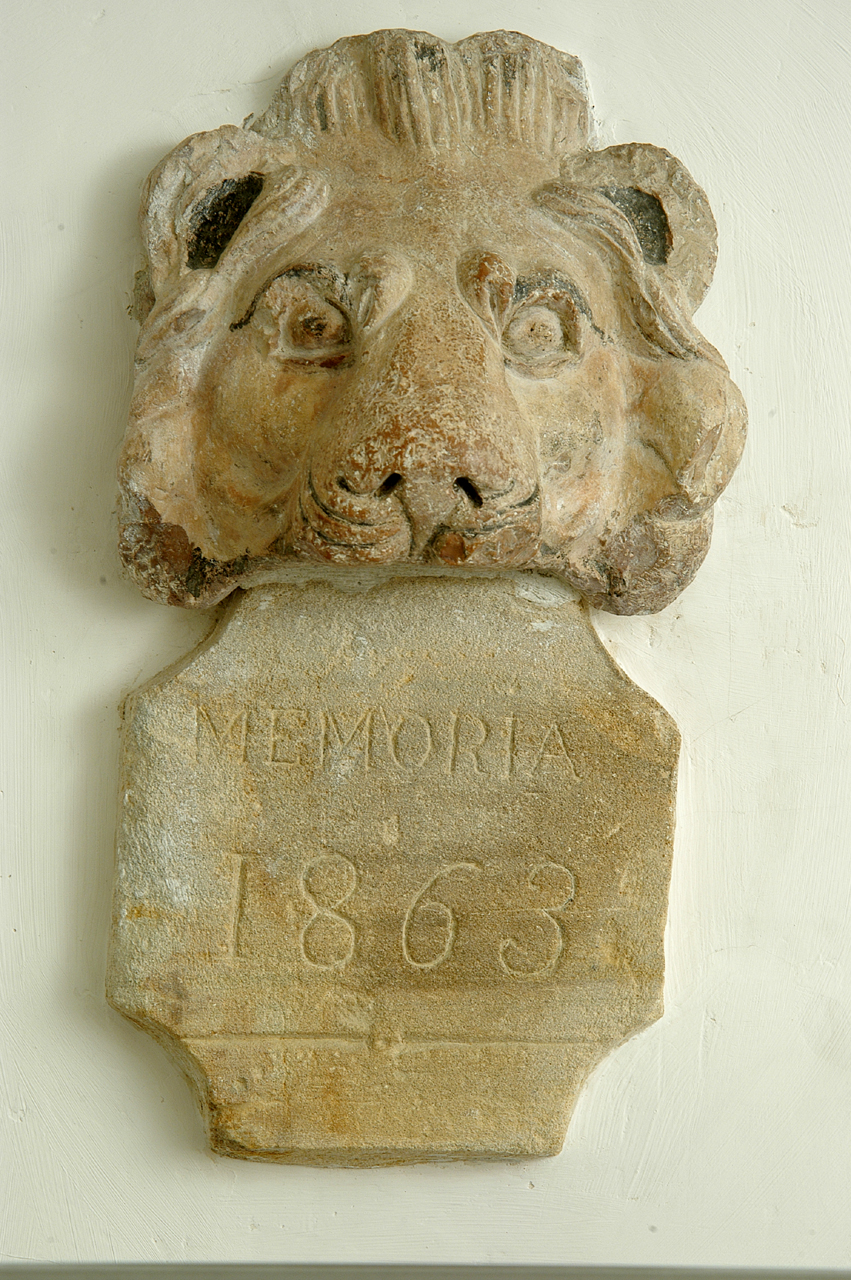 testa di leone (rilievo) - bottega marchigiana (sec. XIX)