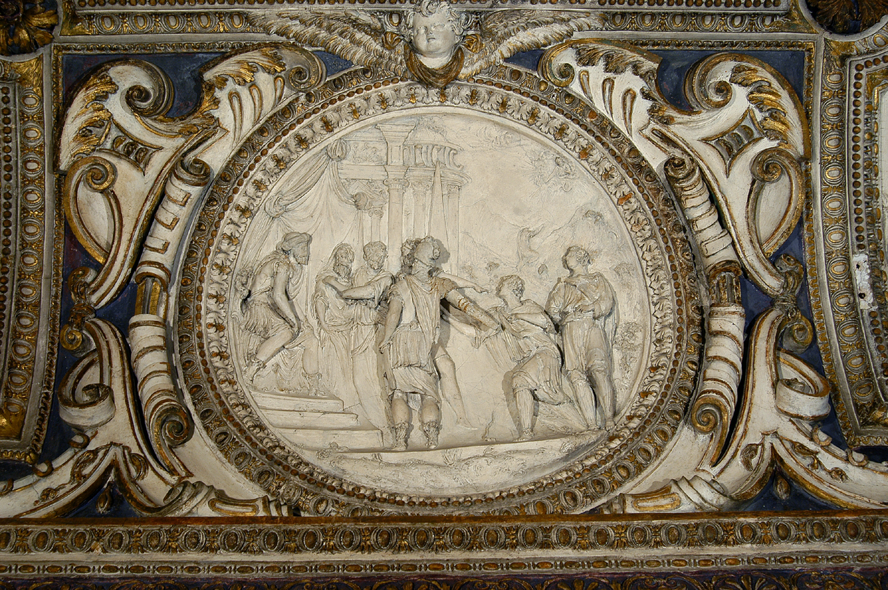Giuseppe interpreta i sogni del faraone (decorazione plastica) di Brandani Federico (sec. XVI)