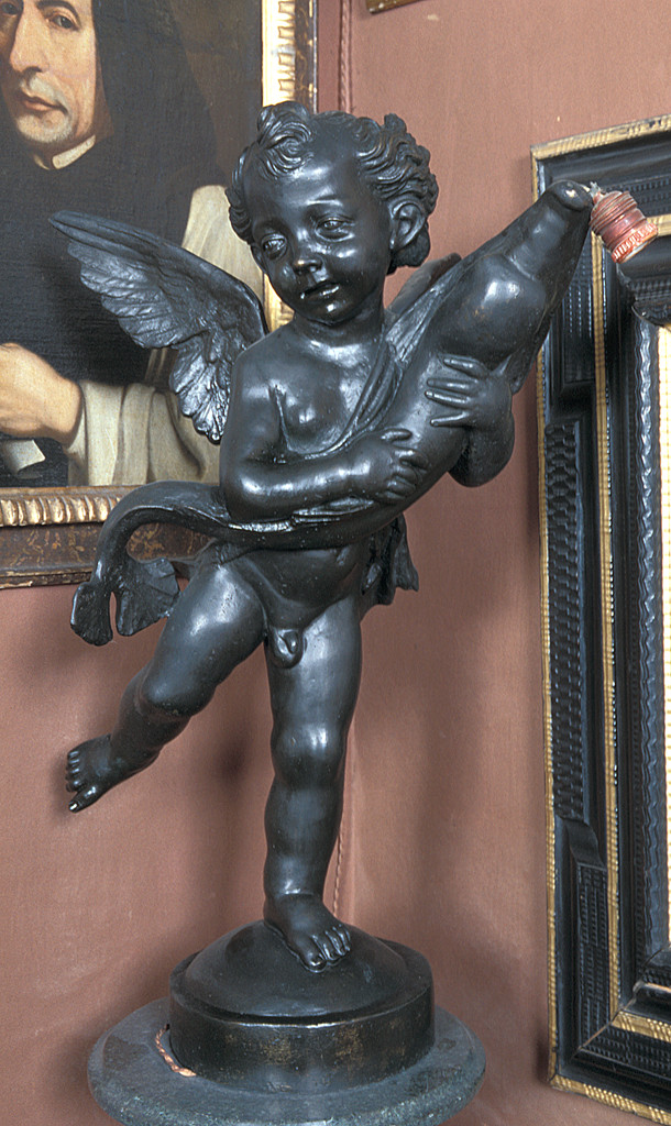 putto con delfino (scultura) - bottega Italia centrale (seconda metà sec. XIX)