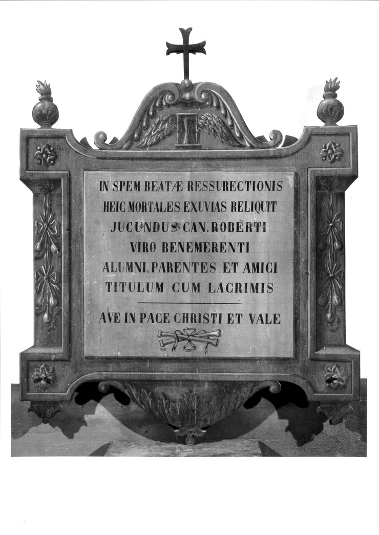 cartiglio con iscrizione (dipinto) - ambito marchigiano (sec. XIX)