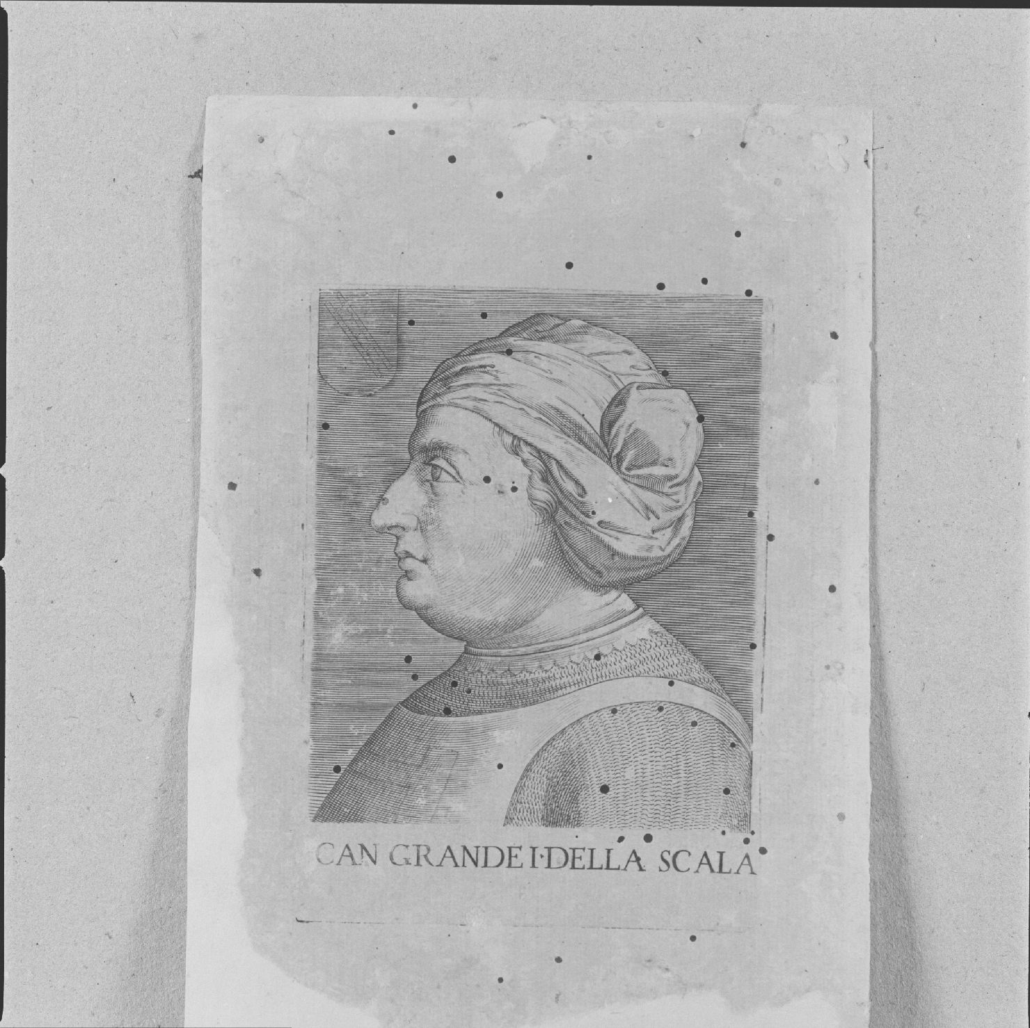 ritratto di Cangrande I Della Scala (stampa, serie) - ambito italiano, ambito italiano, ambito italiano (prima metà sec. XVI)