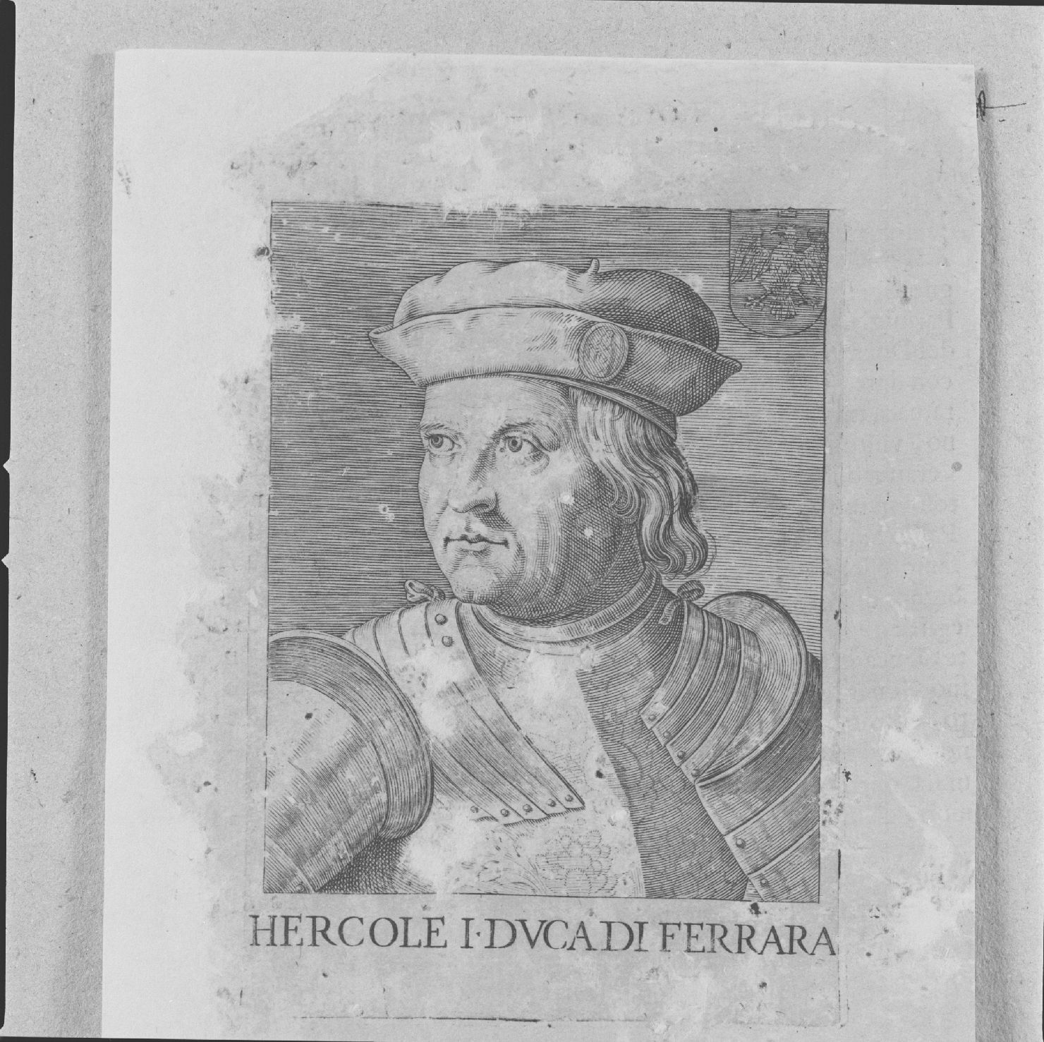 ritratto di Ercole I d'Este duca di Ferrara (stampa, serie) - ambito italiano, ambito italiano, ambito italiano (prima metà sec. XVI)