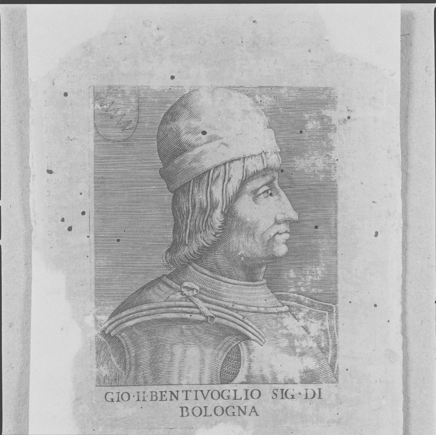 ritratto di Giovanni II Bentivoglio signore di Bologna (stampa, serie) - ambito italiano, ambito italiano, ambito italiano (prima metà sec. XVI)