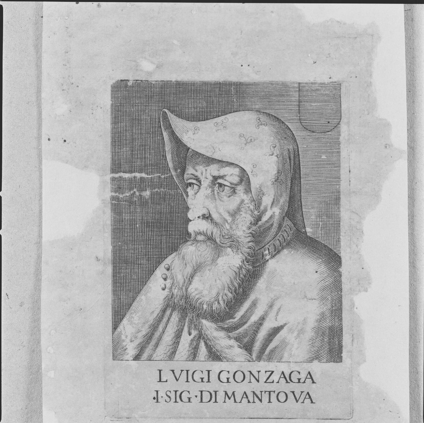 ritratto di Luigi I Gonzaga Signore di Mantova (stampa, serie) - ambito italiano, ambito italiano, ambito italiano (prima metà sec. XVI)