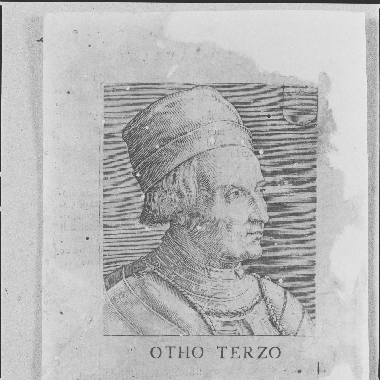 ritratto di Ottone III di Sassonia (stampa, serie) - ambito italiano, ambito italiano, ambito italiano (prima metà sec. XVI)