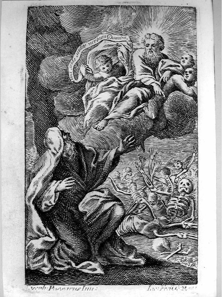 Ezechiele ha la visione della porta chiusa (stampa) - ambito marchigiano (sec. XVIII)