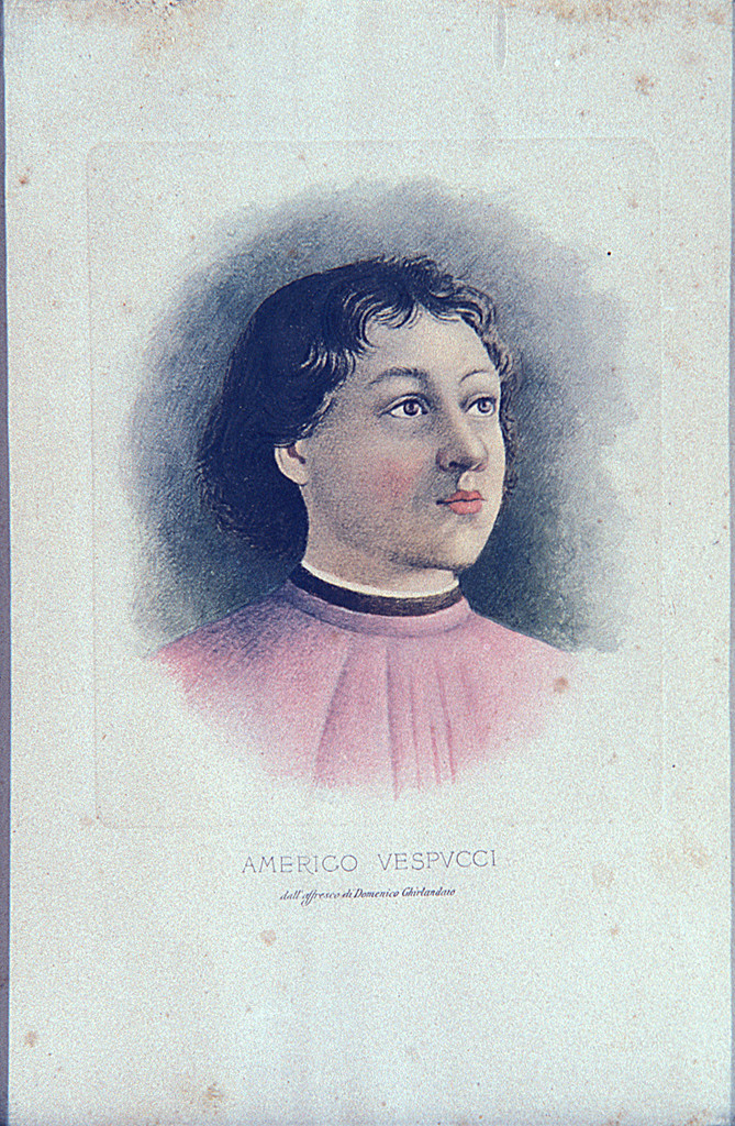 ritratto di Amerigo Vespucci (stampa) di Bigordi Domenico detto Ghirlandaio - ambito italiano (seconda metà sec. XIX)