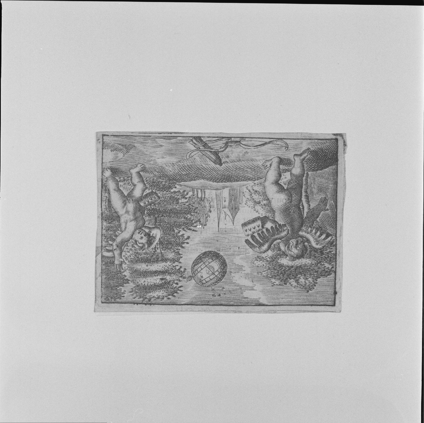 putti che giocano (stampa) - ambito italiano (?) (sec. XVII)