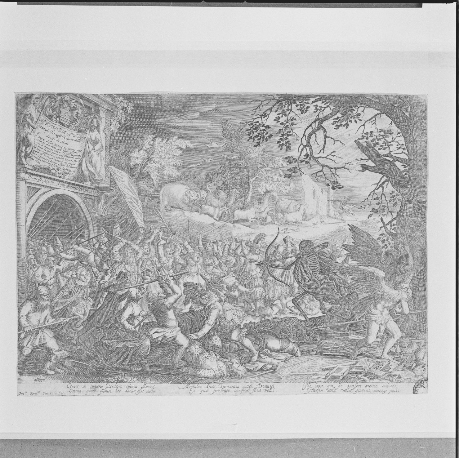 trionfo della Morte (stampa) di Merlini Francesco (sec. XVII)