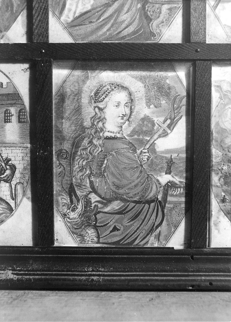 Santa Margherita d'Antiochia (stampa smarginata) - ambito fiammingo (sec. XVII)