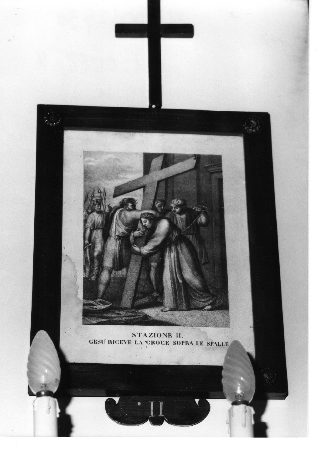 stazione II: Gesù caricato della croce (stampa, elemento d'insieme) di Madiona I (inizio sec. XIX)