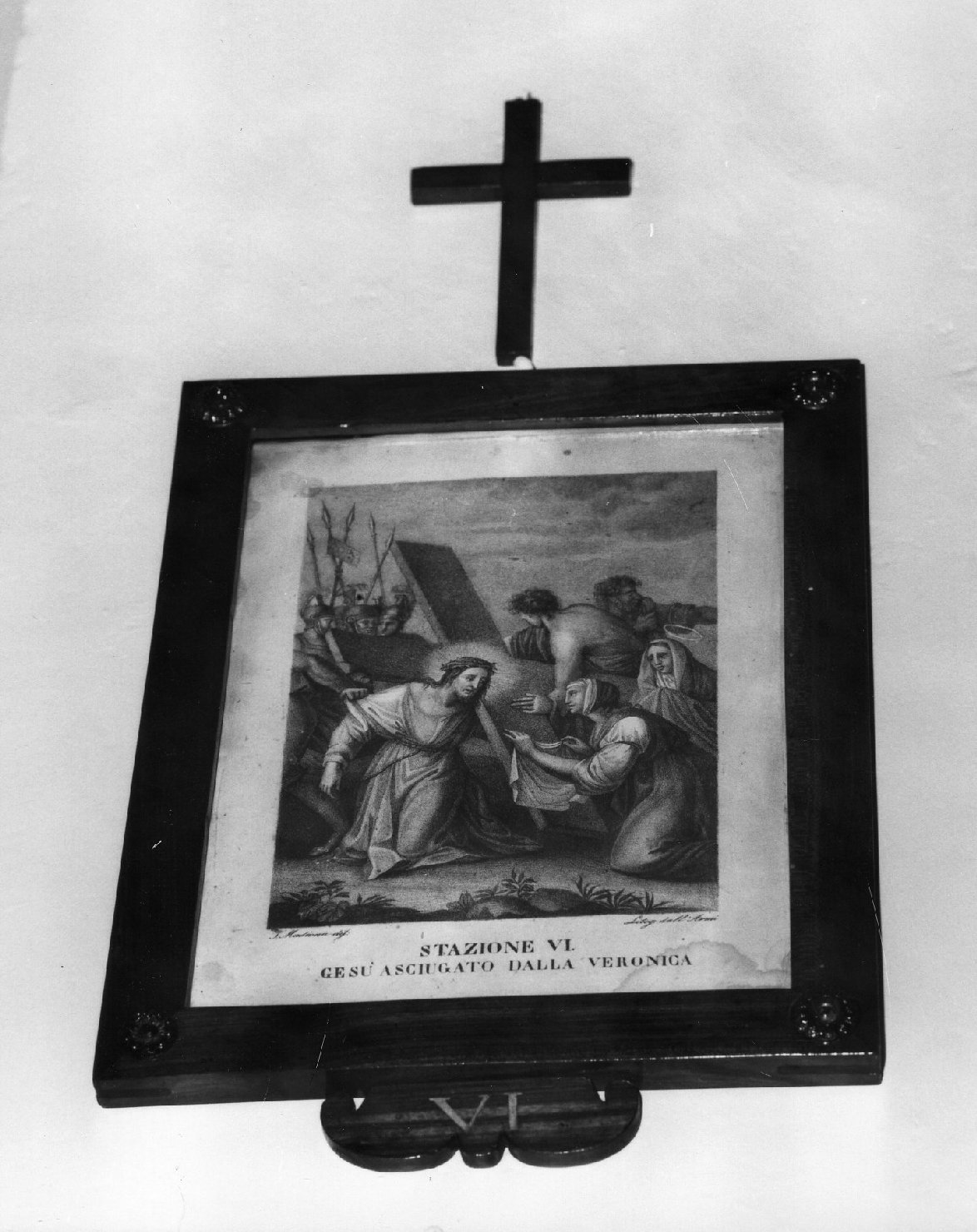 stazione VI: Gesù asciugato dalla Veronica (stampa, elemento d'insieme) di Madiona I (inizio sec. XIX)