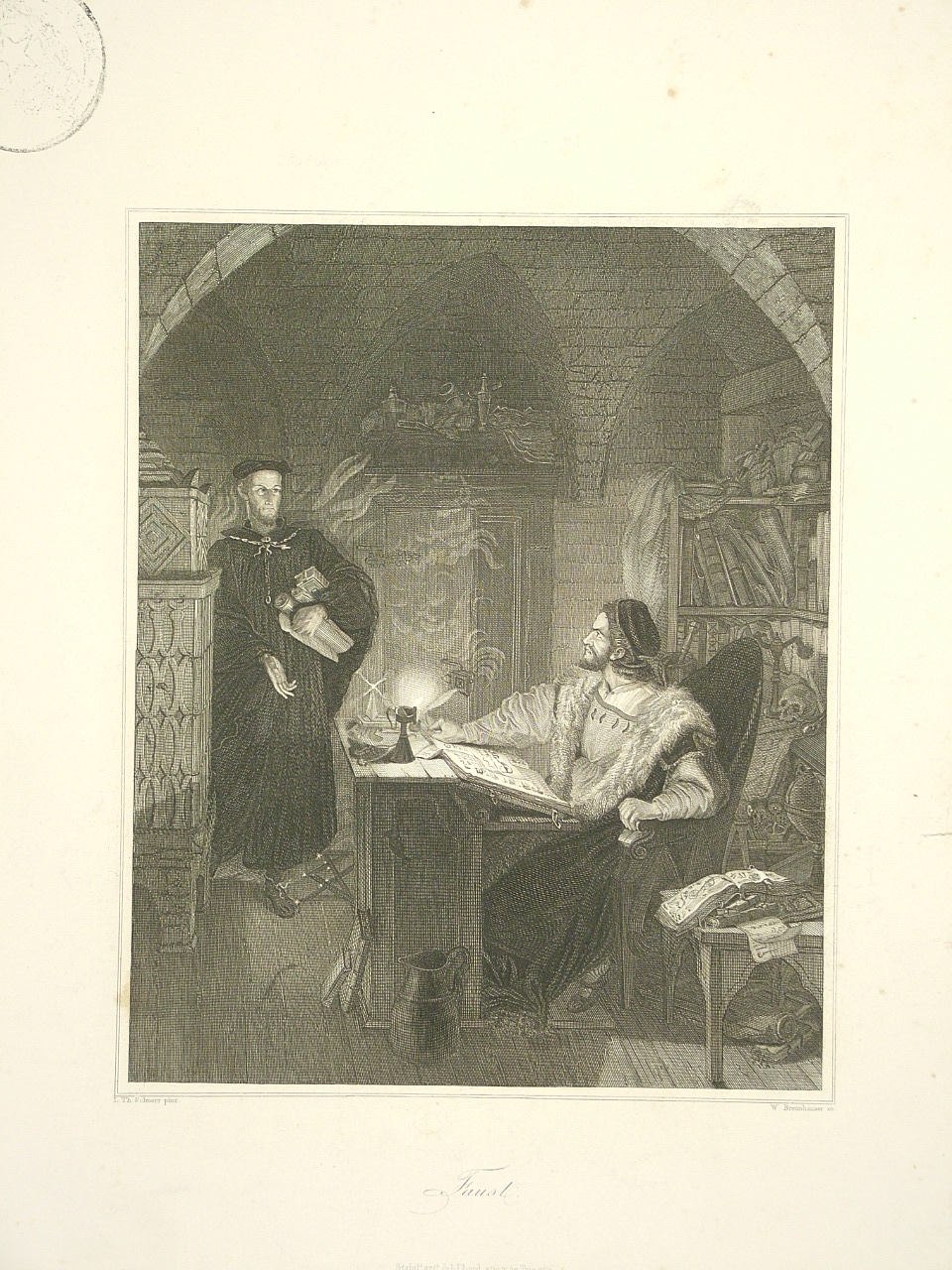 Faust (stampa) di Brenhauser W (sec. XIX)