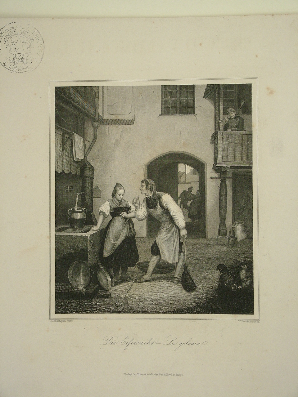scena di genere (stampa) di Brenhauser W (sec. XIX)