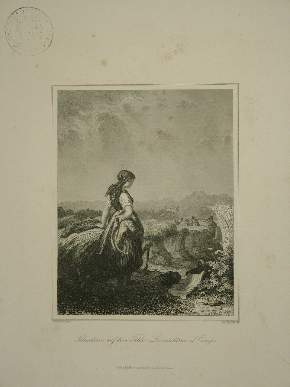 figura femminile (stampa) di Preisel Christoph (sec. XIX)