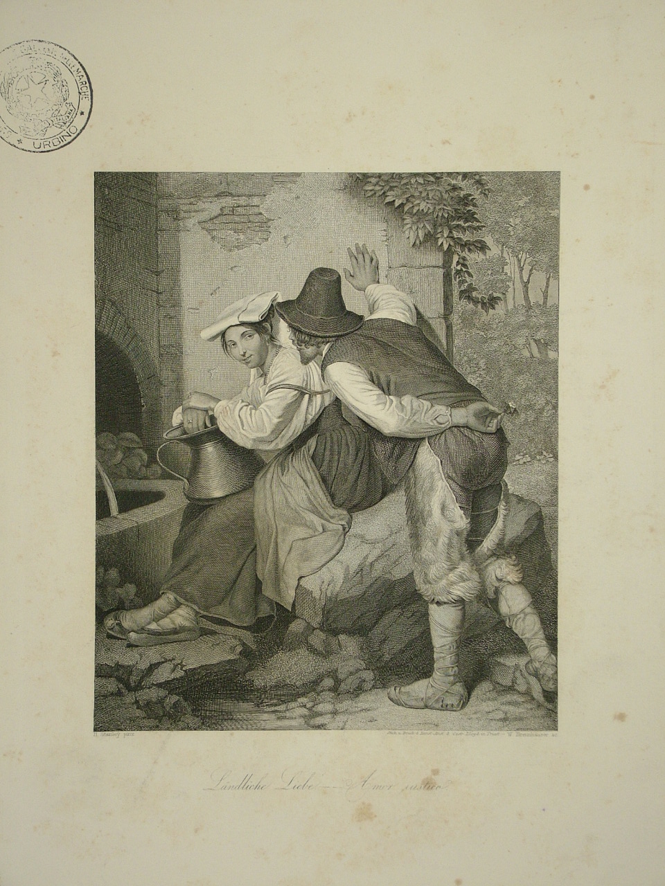 scena di genere (stampa) di Brenhauser W (sec. XIX)
