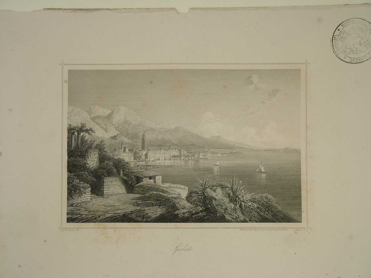 paesaggio marino (stampa) di Ahrens Paul (sec. XIX)