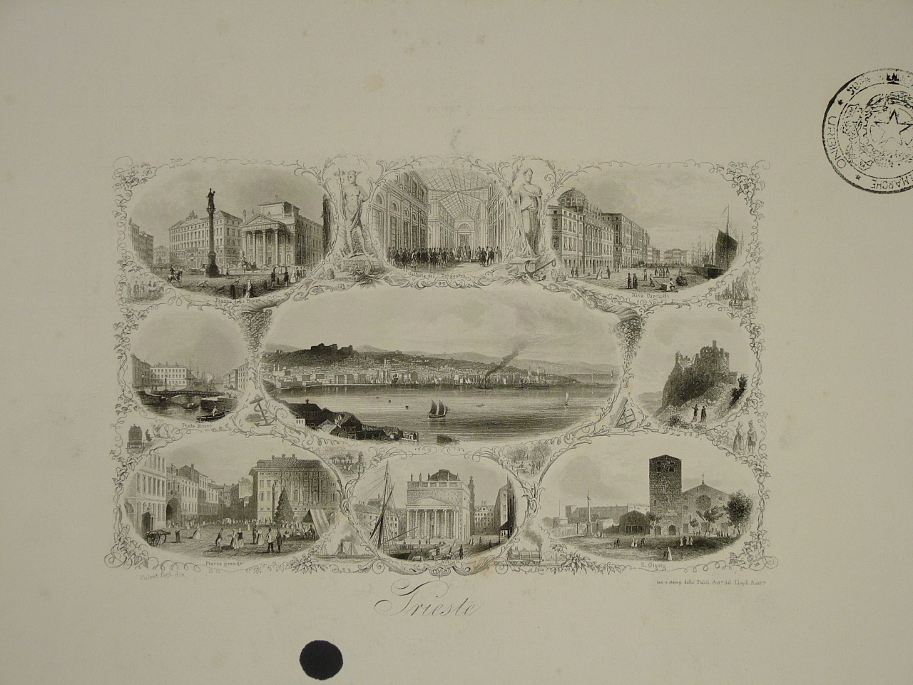 veduta di città (stampa, elemento d'insieme) di Poiret Vincent (attribuito) (sec. XIX)