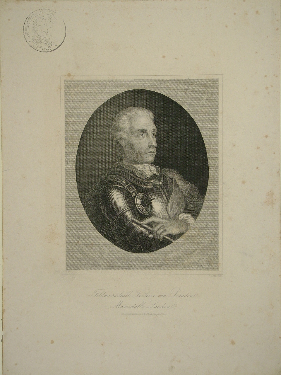 ritratto d'uomo (stampa, elemento d'insieme) di Appold Johann Leonhard (attribuito) (sec. XIX)