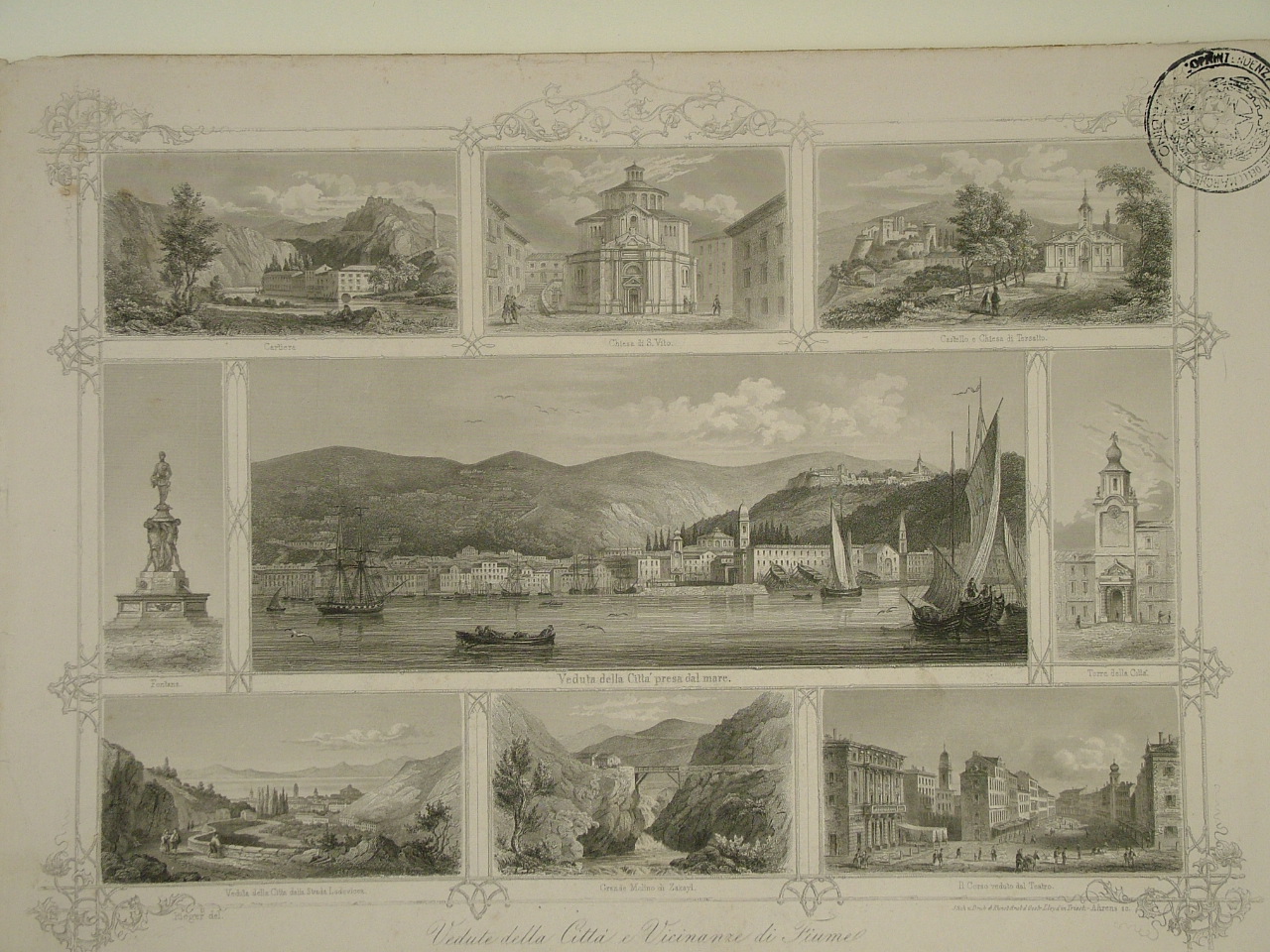 veduta di città (stampa, elemento d'insieme) di Rieger Albert (attribuito), Ahrens Paul (attribuito) (sec. XIX)