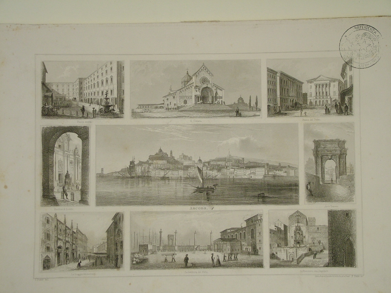 veduta di città (stampa, elemento d'insieme) di Poiret Vincent (attribuito), Zahn Friedrich (attribuito) (sec. XIX)
