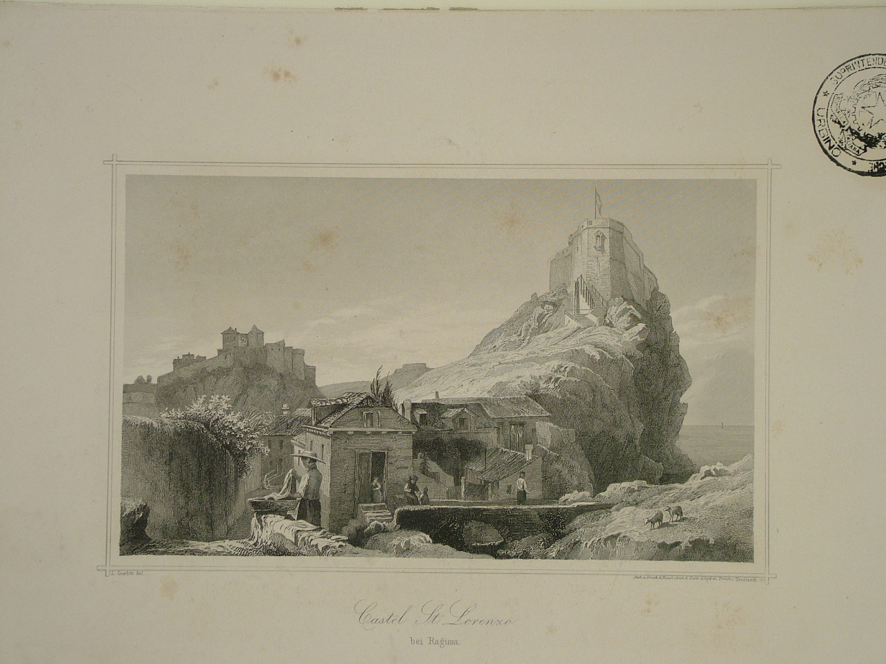 castello (stampa, elemento d'insieme) di Gurlitt Louis Heinric Ludwig Theodor (attribuito), Troitzsch G. A (attribuito) (sec. XIX)