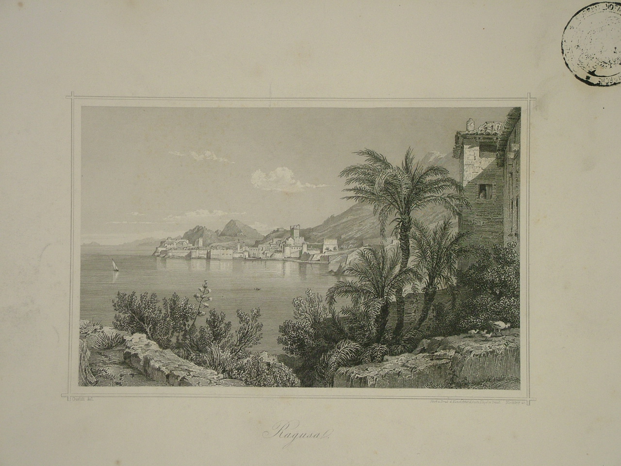 veduta di città (stampa, elemento d'insieme) di Richter (attribuito), Gurlitt Louis Heinric Ludwig Theodor (attribuito) (sec. XIX)