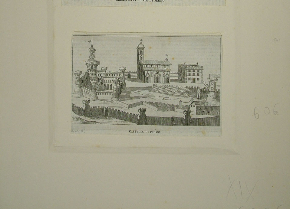 veduta di città (stampa, elemento d'insieme) - ambito Italia centrale (sec. XIX)