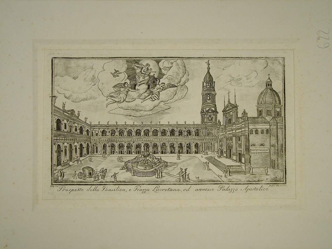 veduta di un palazzo (stampa, elemento d'insieme) di Gattei (attribuito) (sec. XIX)