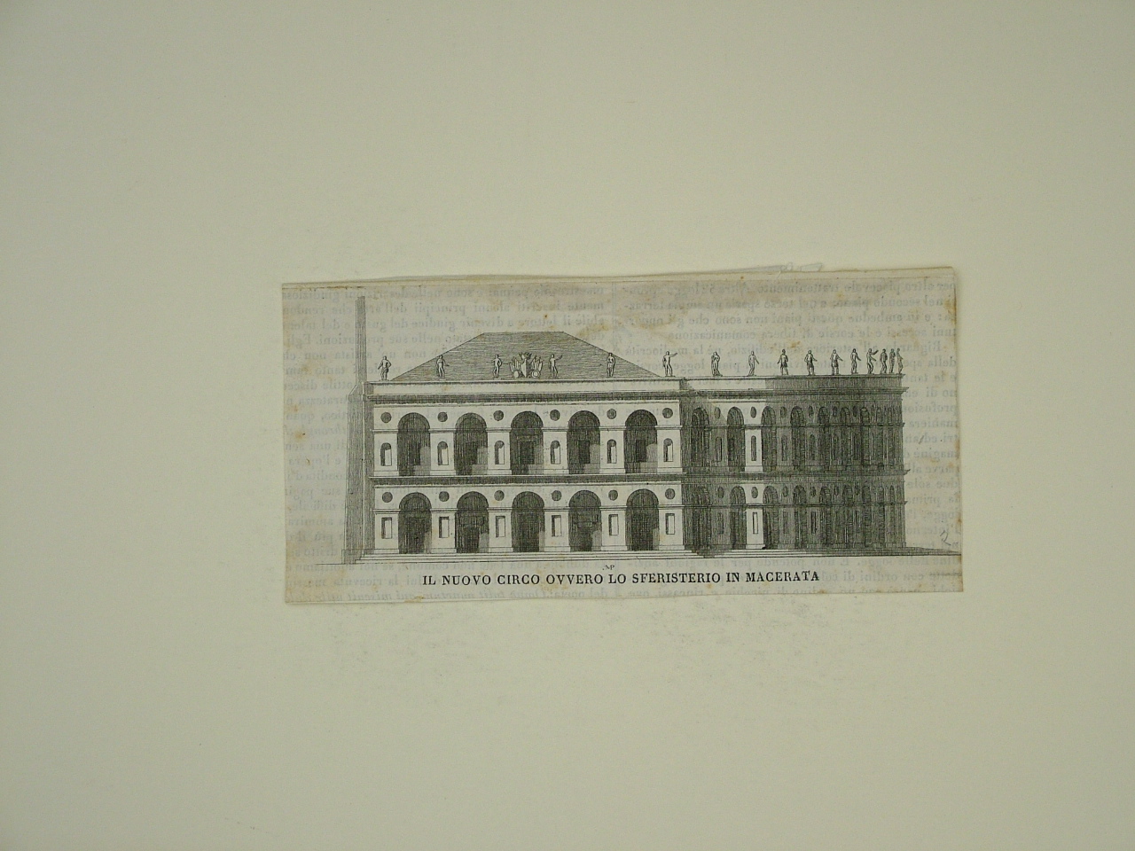 veduta di un palazzo (stampa, elemento d'insieme) - ambito Italia centrale (sec. XIX)