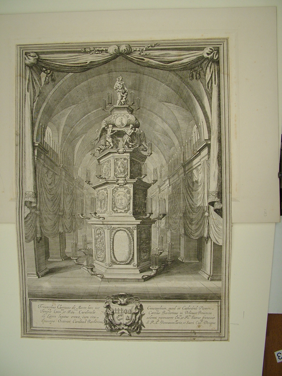 monumento funebre (stampa, elemento d'insieme) - ambito Italia centrale (secc. XVII/ XVIII)
