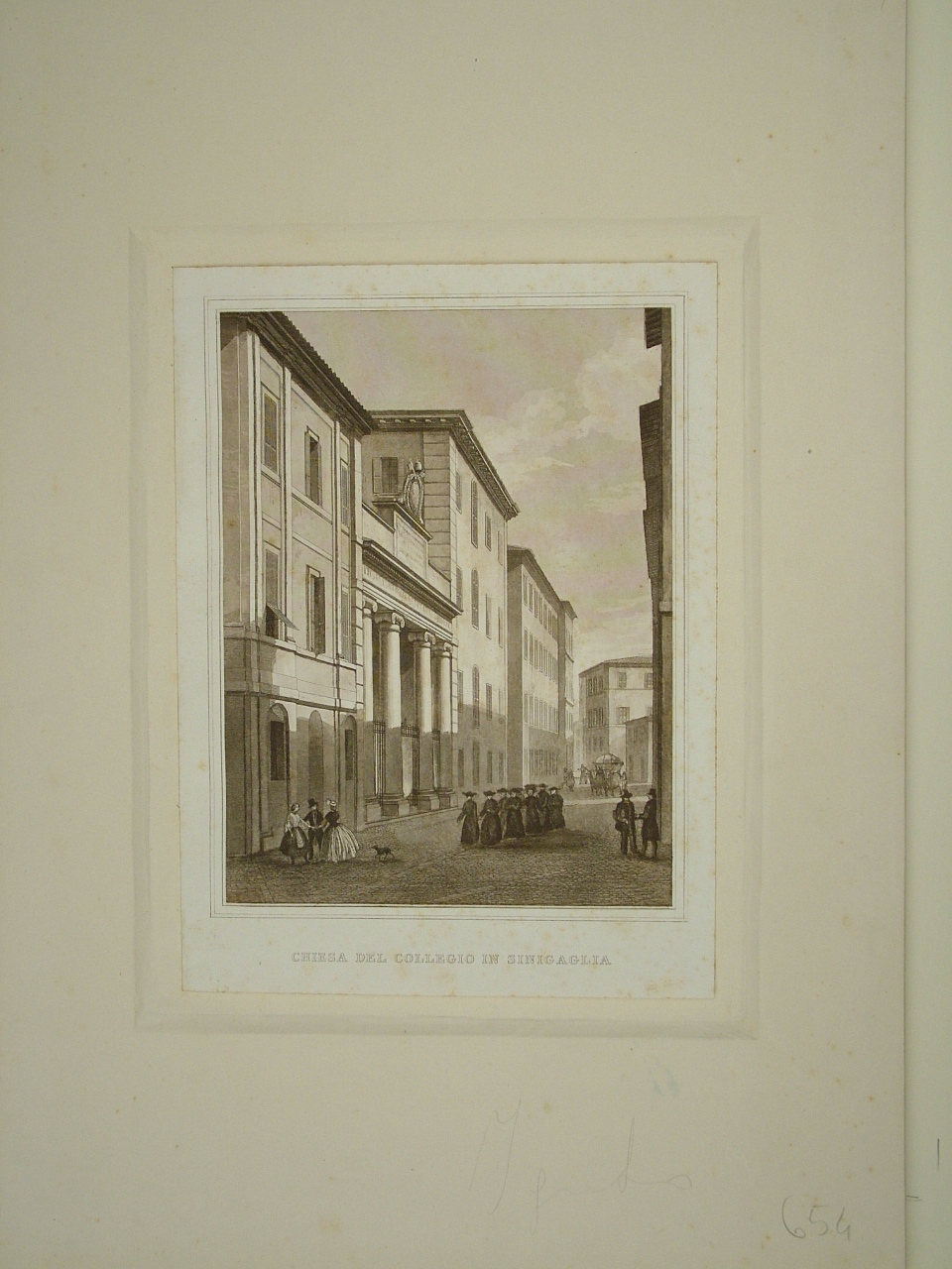 veduta di città (stampa, elemento d'insieme) - ambito Italia centrale (sec. XIX)