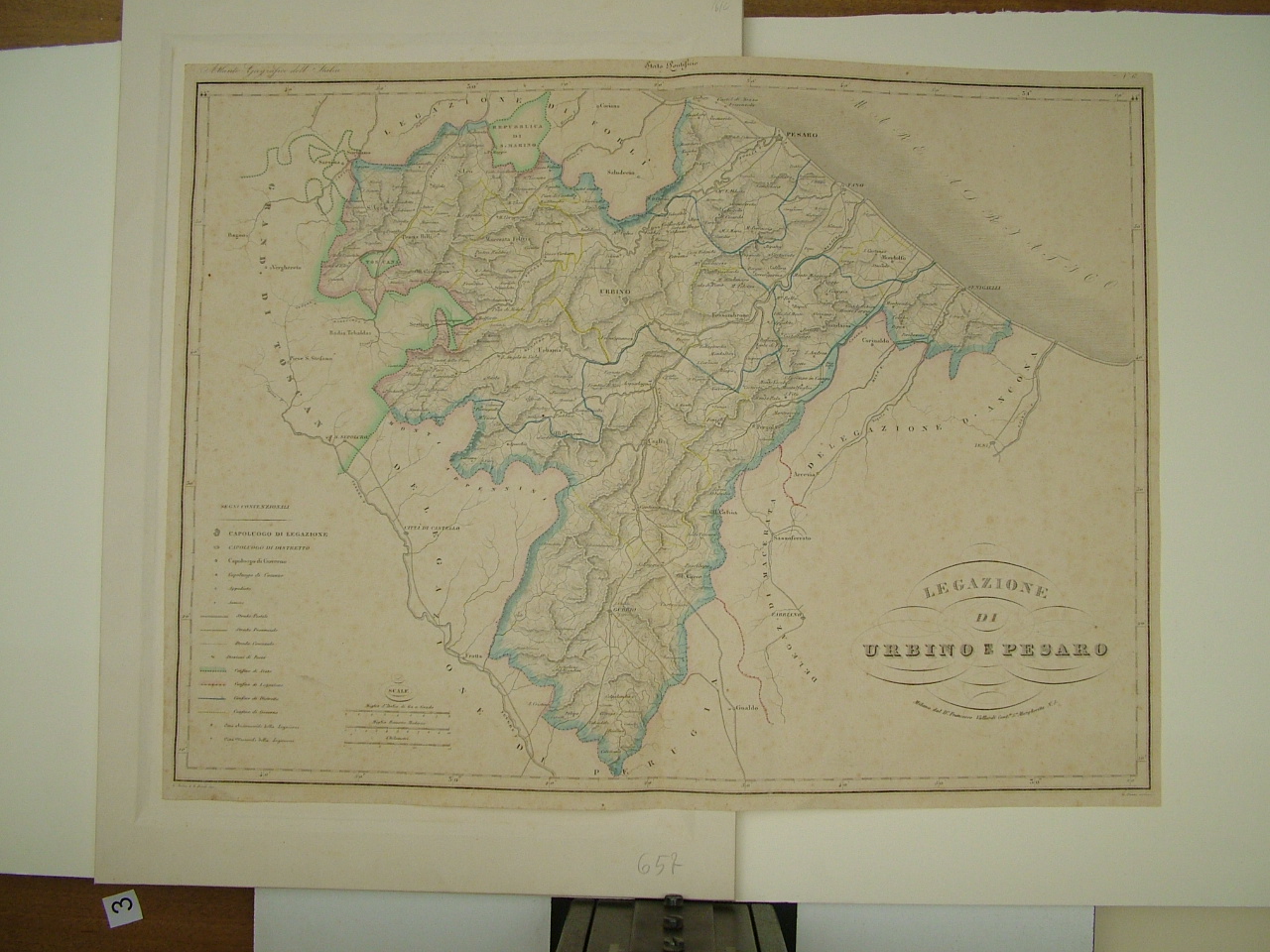 carta topografica (stampa, elemento d'insieme) di Maina G (attribuito), Pozzi G (attribuito) (sec. XIX)