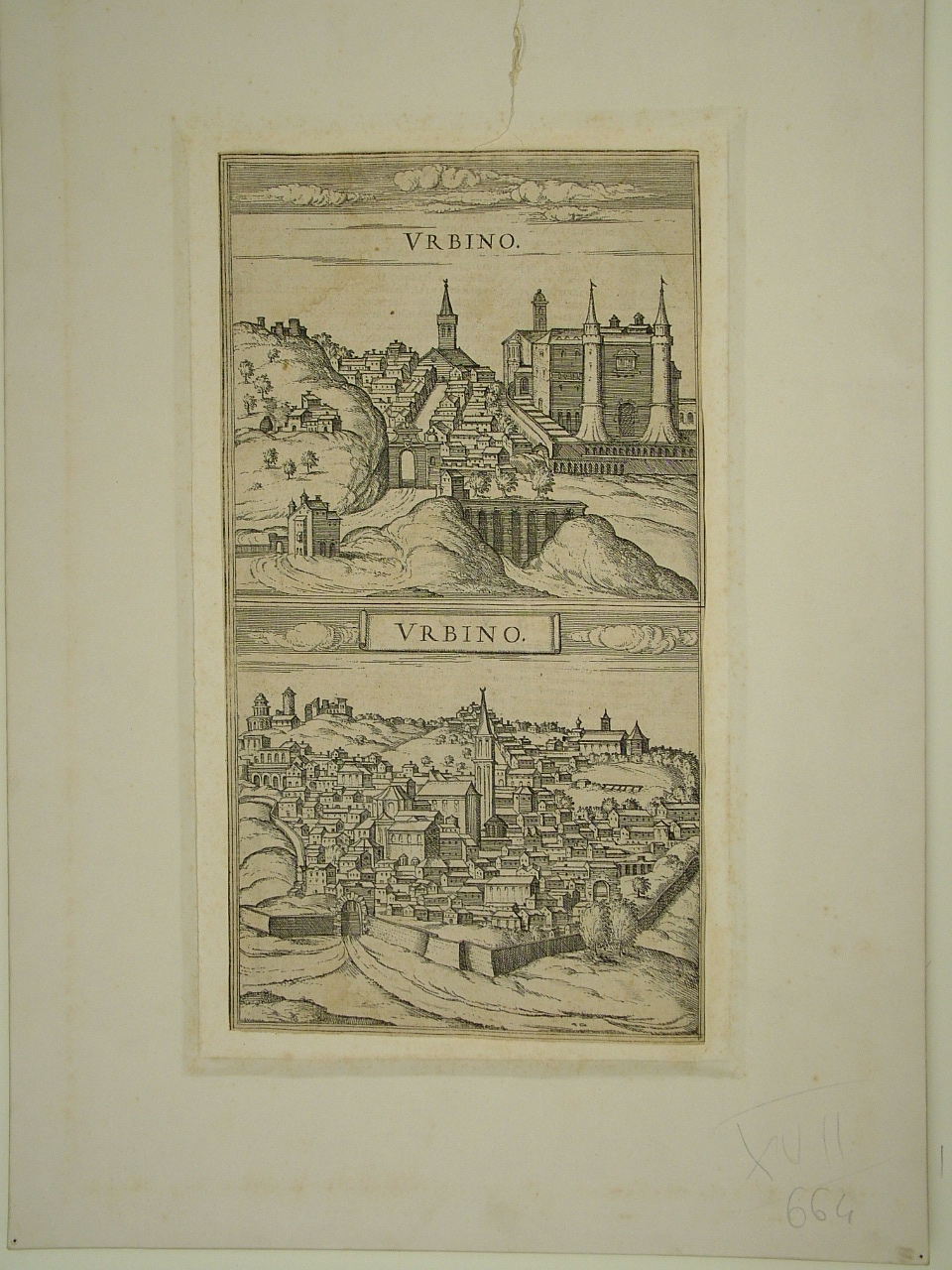 veduta di città (stampa, elemento d'insieme) - ambito Italia centrale (sec. XVII)