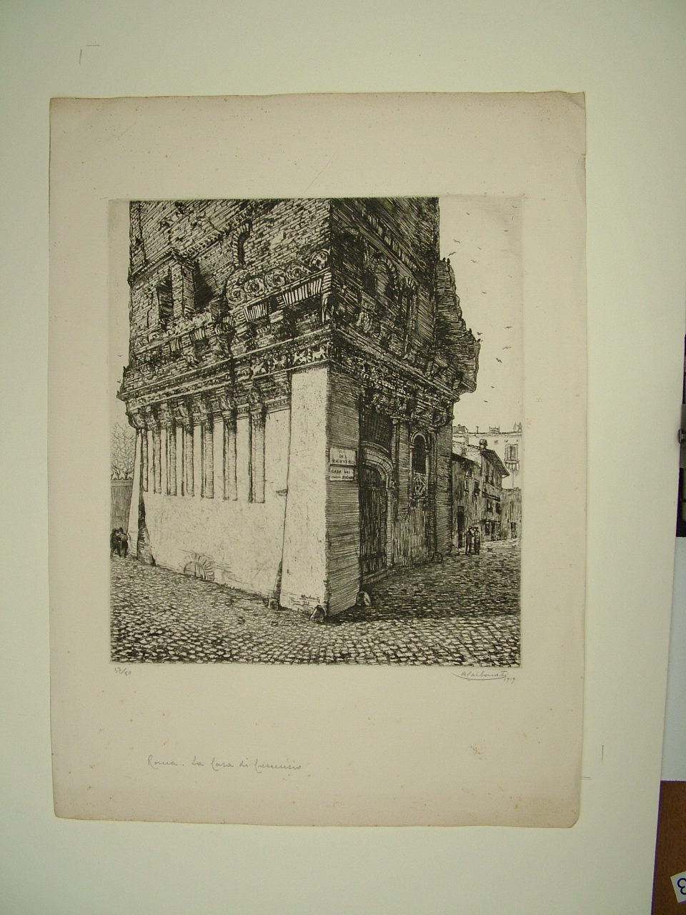 veduta di un palazzo (stampa, elemento d'insieme) di Carbonati Antonio (attribuito) (sec. XX)