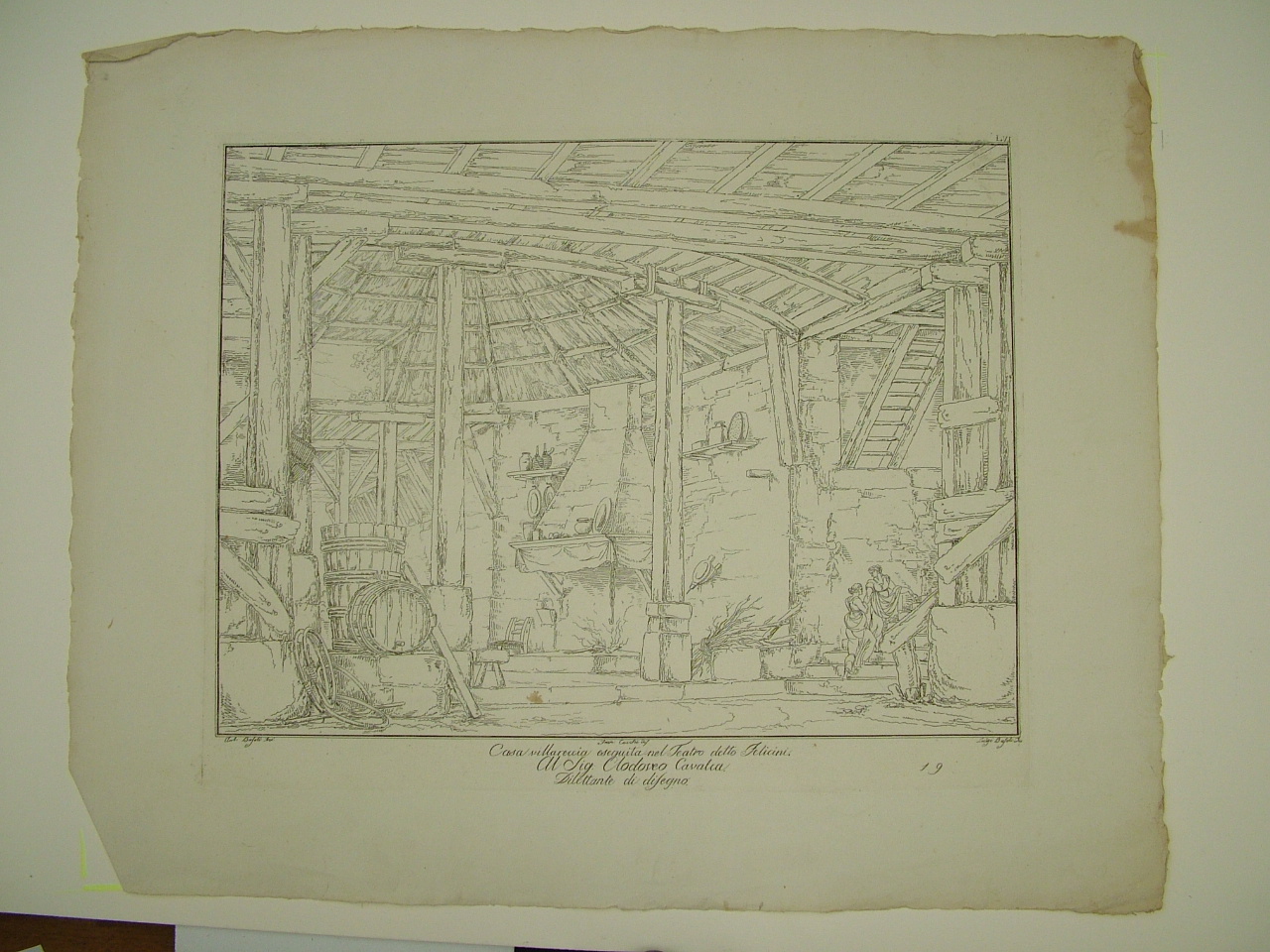 Casa villareccia, architettura (stampa) di Basoli Luigi, Basoli Antonio, Cocchi Francesco (inizio sec. XIX)