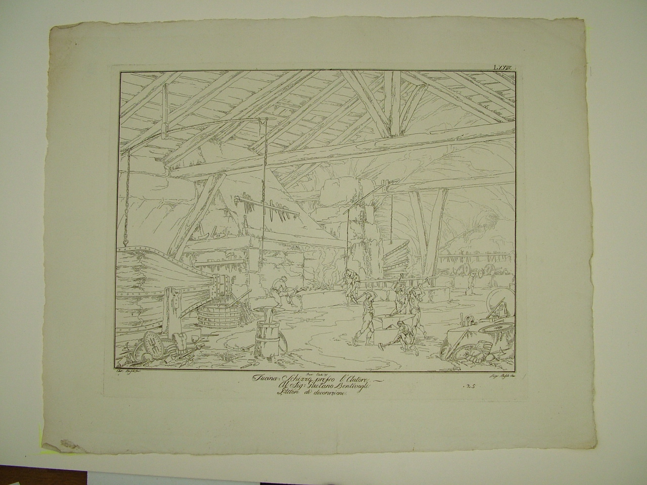 Fucina, architettura (stampa) di Basoli Luigi, Basoli Antonio, Cocchi Francesco (inizio sec. XIX)