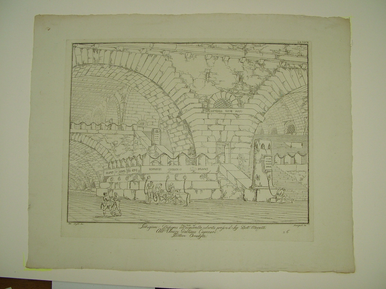 Prigioni, carcere (stampa) di Basoli Antonio, Cocchi Francesco, Romagnoli Pietro (inizio sec. XIX)