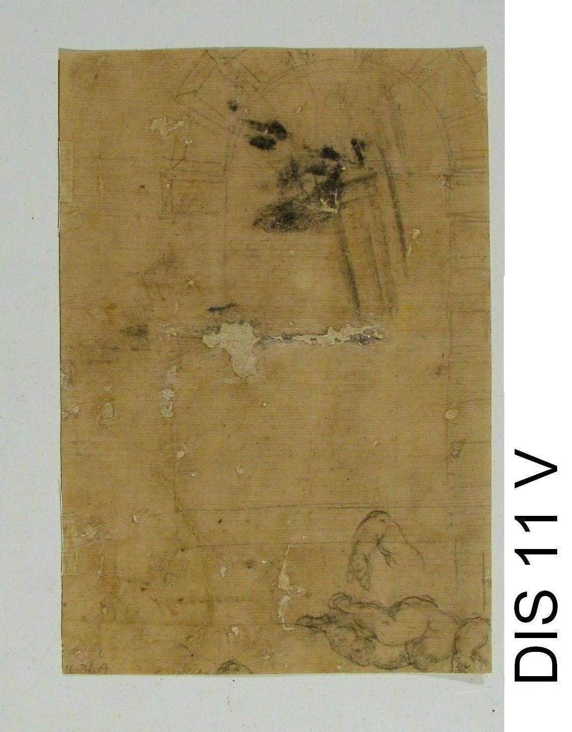 motivi decorativi architettonici (disegno) di Cimatori Antonio (attribuito) (fine sec. XVI)