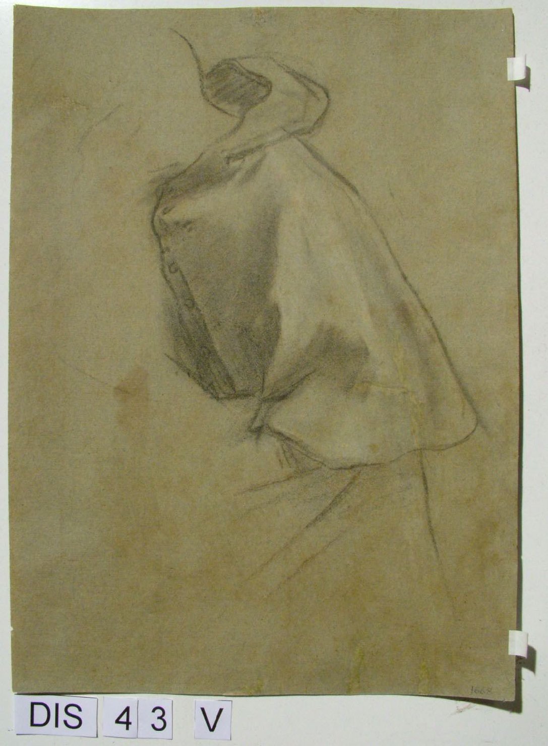 figura maschile seduta (disegno) di Barocci Federico (seconda metà sec. XVI)