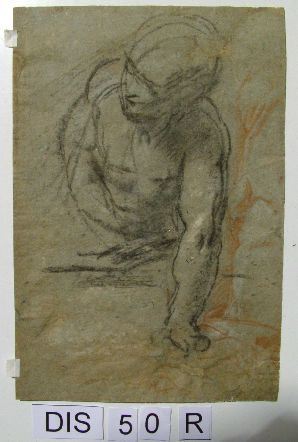 figura maschile (disegno) di Barocci Federico (seconda metà sec. XVI)