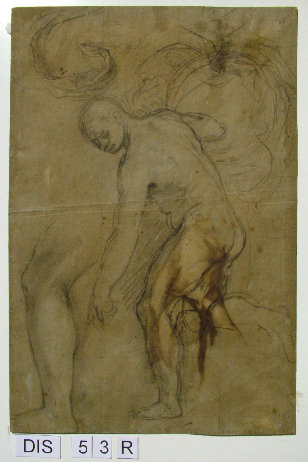 figura maschile (disegno) di Barocci Federico (seconda metà sec. XVI)