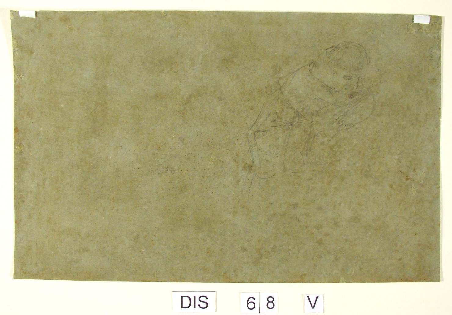 figura maschile inginocchiata (disegno) di Viviani Antonio (fine/inizio secc. XVI/ XVII)