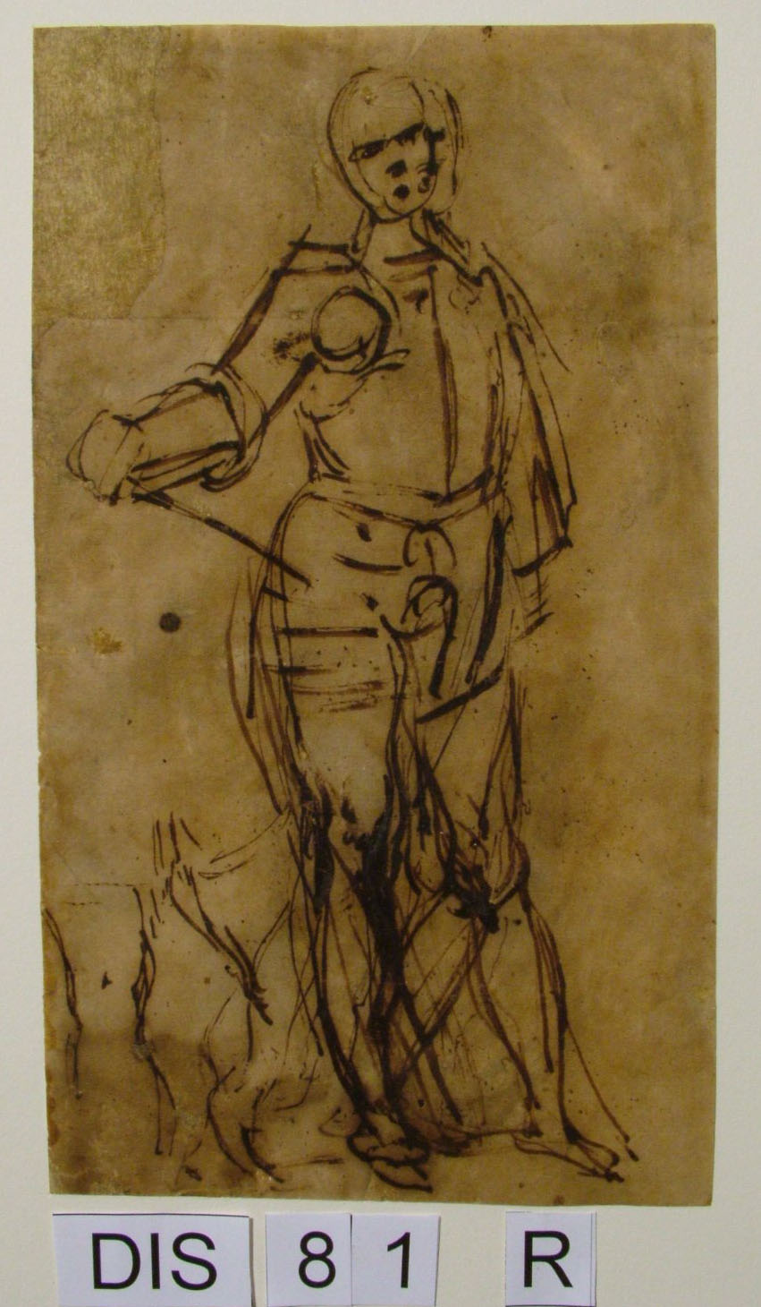 figura maschile (disegno) di Barocci Federico (sec. XVI)